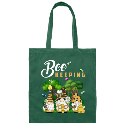 Bee Keeper Gnome, Bee Gnome, Bumble Bees, Bee Keeper Lover Gift, Best Bee Canvas Tote Bag