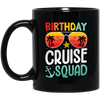 Birthday Cruise Squad, Retro Beach, Retro Birthday Black Mug