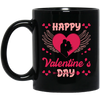 Happy Valentine's Day, Heart Swings, Pink Valentine Black Mug