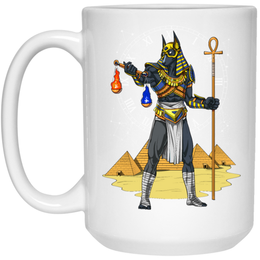 Anubis Egyptian, God Of The Afterlife Mythology, Therapy Gift White Mug