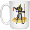 Anubis Egyptian, God Of The Afterlife Mythology, Therapy Gift White Mug