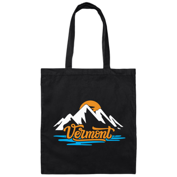 Retro Vintage Cool Vermont Mountains Gift Canvas Tote Bag