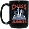 Chess Junkie, Chess, Chess Player, Chess Sport Black Mug