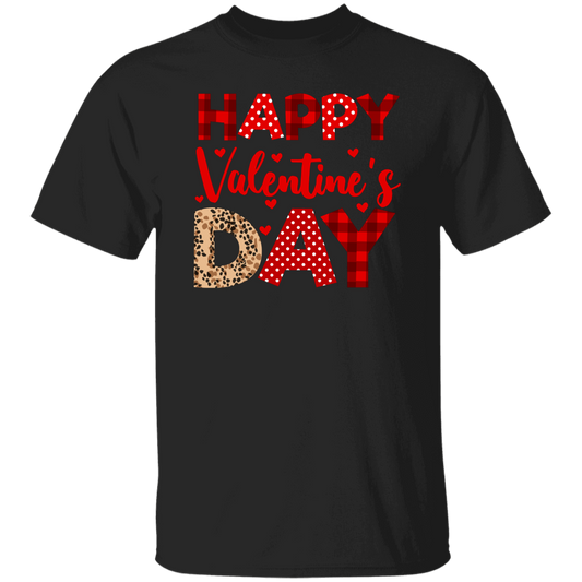 Happy Valentine's Day, Cute Valentine, Leopard Pattern, Valentine's Day, Trendy Valentine Unisex T-Shirt