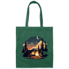 Outdoor Enthusiast Enjoying A Peaceful Camping Trip Under The Stars Canvas Tote Bag