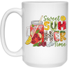 Sweet Summer Time, Summer Vacation, Fresh Summer White Mug