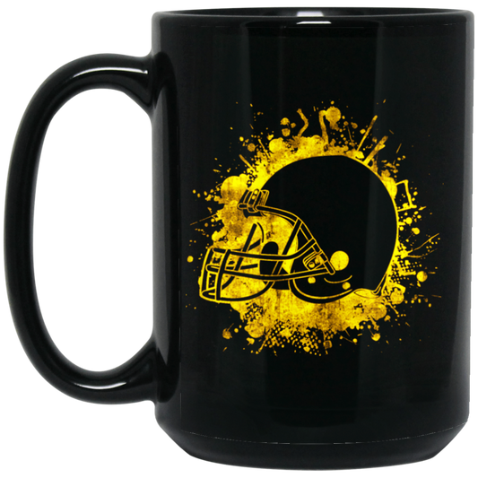 Football Team, Baseball Helmet, America Sport, Love American Football Black Mug