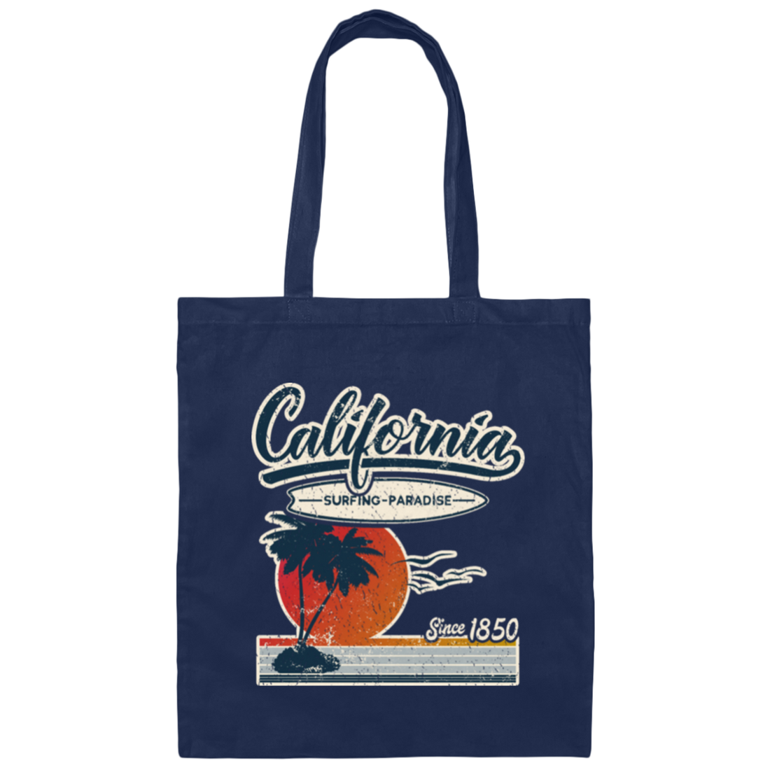 California Surfing Paradise, Sunshine, California Canvas Tote Bag