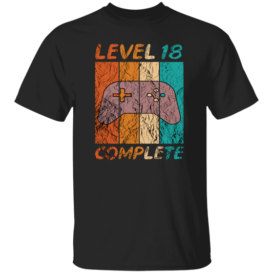 Level 18 Complete, 18th Birthday Gift, Eighteen Gamers, 18 Level Best Gift Unisex T-Shirt