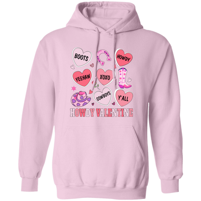 Howdy Valentine, Love Cowboy, Cowboy Valentine Pullover Hoodie