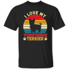 I Love My Yorkshire Terrier, Retro Yorkshire, Yorkshire Silhouette Unisex T-Shirt