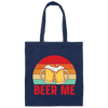 Beer Me, Retro Beer, Cheer Up, Retro Drinking Canvas Tote Bag