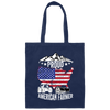 American Flag, Proud American Farmer, Tractor Love Gift, American Farmer Canvas Tote Bag