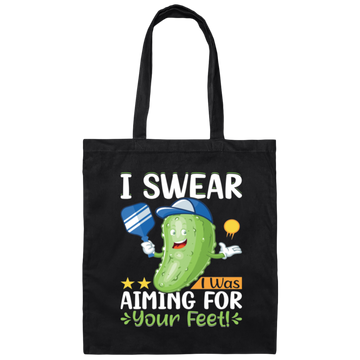I Swear I Was Aiming For Your Feet, Cucumber Lover Canvas Tote Bag