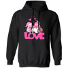 Gnome Couple, Cute Couple, Pink Gnome, Love Couple, Valentine's Day, Trendy Valentine Pullover Hoodie