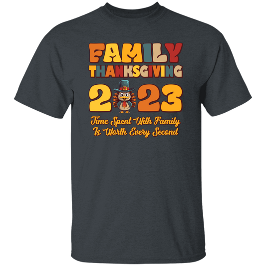 Family Thanksgiving 2023, Time Spent With Family Is Worth Every Second, Merry Christmas, Trendy Christmas Unisex T-Shirt