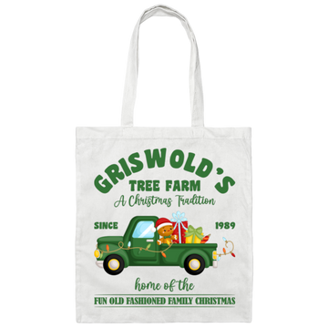 Griswold_s Tree Farm, Christmas Car, Home Of The Fun Old Fashioned Family Christmas, Merry Christmas, Trendy Chrismas Canvas Tote Bag