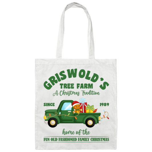 Griswold_s Tree Farm, Christmas Car, Home Of The Fun Old Fashioned Family Christmas, Merry Christmas, Trendy Chrismas Canvas Tote Bag