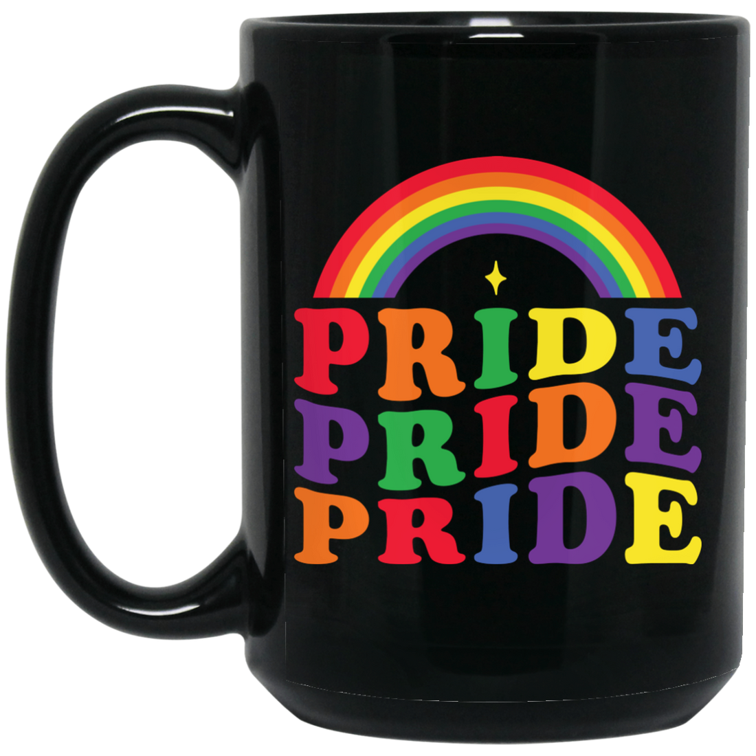 Pride's Day, LGBT Rainbow, True Love, LGBTQ's Day Black Mug
