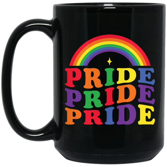 Pride's Day, LGBT Rainbow, True Love, LGBTQ's Day Black Mug