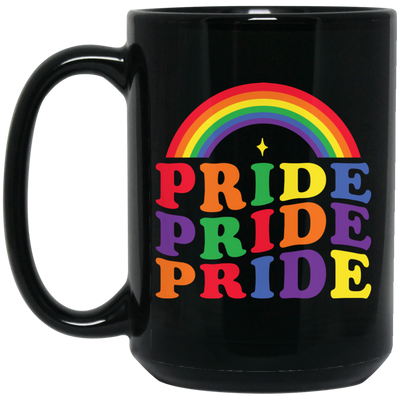 Pride's Day, LGBT Rainbow, True Love, LGBTQ's Day Black Mug