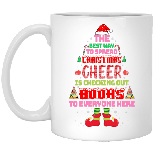 The Best Way To Spread Christmas Cheer Is Checking Out Books To Everyone Here, Merry Christmas, Trendy Christmas White Mug