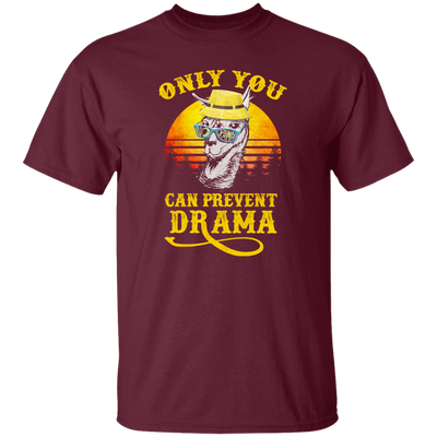 Llama Camping, Only You Can Prevent Drama, Love Llama, Best Retro Unisex T-Shirt