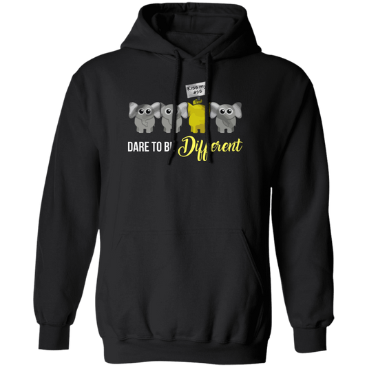 Elephant Lover Gift, Dare To Be Different, Different Elephant, Cute Gift Pullover Hoodie