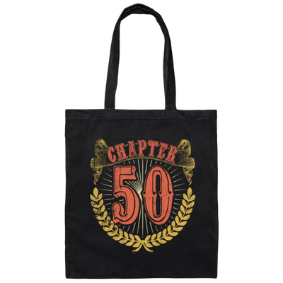 Birthday Chapter 50 Gift, Happy 50th birthday, Retro age 50 Canvas Tote Bag