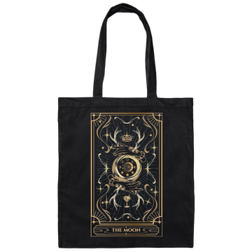 The Tarot Moon, Tarot Card, Moon Tarot, Moon Card Canvas Tote Bag