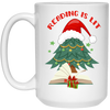 Reading Is Lit, Christmas Tree, Christmas Book, Merry Christmas, Trendy Christmas White Mug