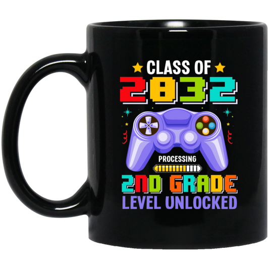 Class Of 2023, Processing 2nd Grade Level Unlocked Black Mug