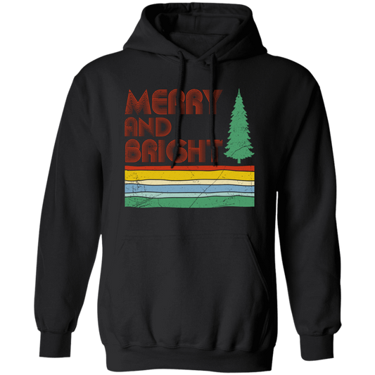 Merry And Bright, Retro Christmas, Love Christmas, Merry Christmas, Trendy Christmas Pullover Hoodie