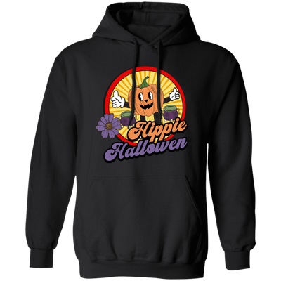 Hippie Halloween, Groovy Halloween, Groovy Pumkpin Pullover Hoodie