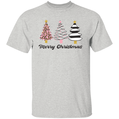 Black And Pink Christmas, Leopard Xmas Tree, Pink Xmas Tree, Merry Christmas, Trendy Christmas Unisex T-Shirt