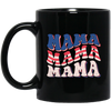 Groovy Mama, Retro Mama, American Mama, Mommy Black Mug