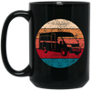 Camper Retro, Camping Vintage, Sun Gift For Camping Lover, Like To Camp Black Mug