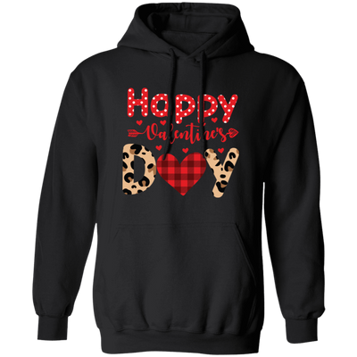 Happy Valentine's Day, Leopard Valentine, Cute Heart Pullover Hoodie