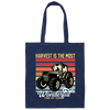 Harvest Is The Most Wondeful Time Of Year, Retro Farmer Canvas Tote Bag