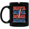 Mama American, Flash American, Peace And Star American Black Mug