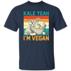 Kale Yeah, I'm Vegan, Retro Kale Yeah, Vegan Vintage Unisex T-Shirt