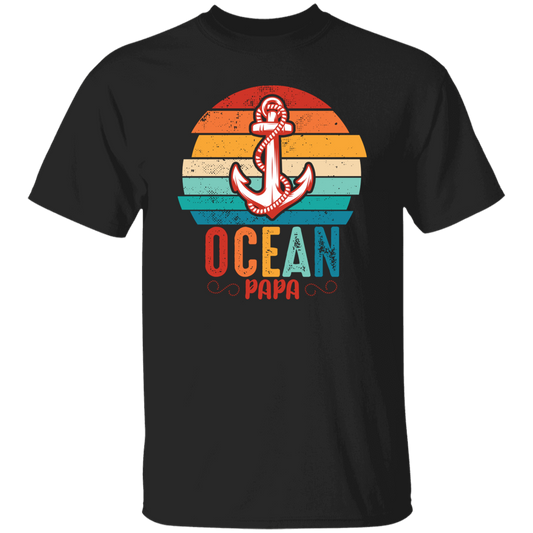 Ocean Papa, Retro Papa, Retro Ocean, Retro Anchor Unisex T-Shirt