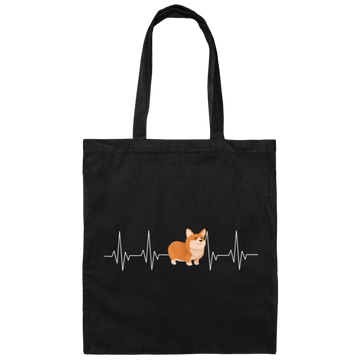 Corgi Heart Best, Corgi Lover Canvas Tote Bag
