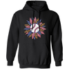 American Baseball, Sunflower Baseball, Leopard Sunflower-1 Pullover Hoodie