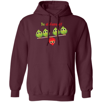 Cute Bird Gift, Funny Bird, Be Different, Different Bird, Be Yourself Pullover Hoodie