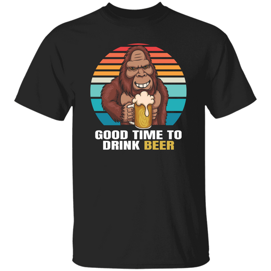 Good Time To Drink Beer, Retro Monkey, Gorilla Drink Beer Unisex T-Shirt