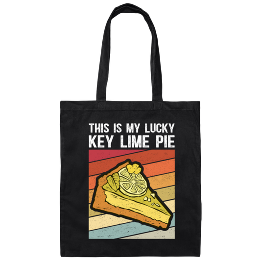 This Is My Lucky Key Lime Pie, Love Baking, Best Lime Pie, Pie Lover Gift Canvas Tote Bag