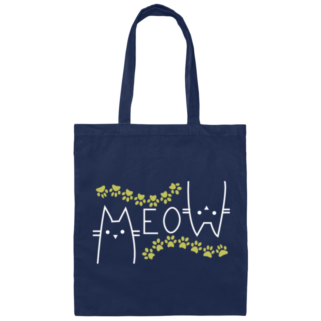 Funny Meow Cat Mom Lover , Women Cat Lover, for Her Canvas Tote Bag