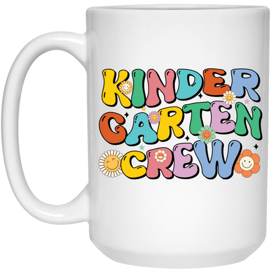 Kinder Garten Crew, Back To School, Baby School White Mug