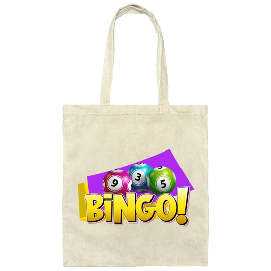 Bingo Balls, Love Bingo, Funny Bingo Game, Funny Game Canvas Tote Bag